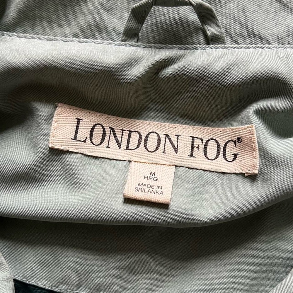 Vintage London Fog Microsuede Green Zip Up Bomber Jacket Colorblock Collar Men M - Picture 4 of 14